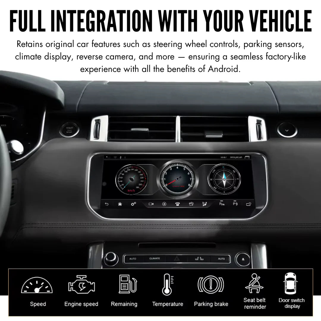 Range Rover | Sport Vogue 13,3 Zoll | 2013–2017 | Android 14 Autoradio | Apple CarPlay | Android Auto | Land Rover - AutoMedia.at