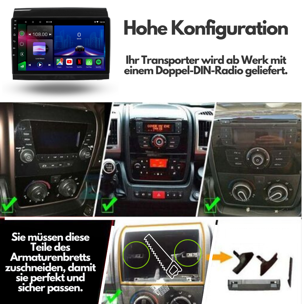 FIAT Ducato | Peugeot Boxer | Citroen Relay Jumper | 2006-2022 | Android 13 Autoradio | Apple CarPlay | Android Auto - AutoMedia.at