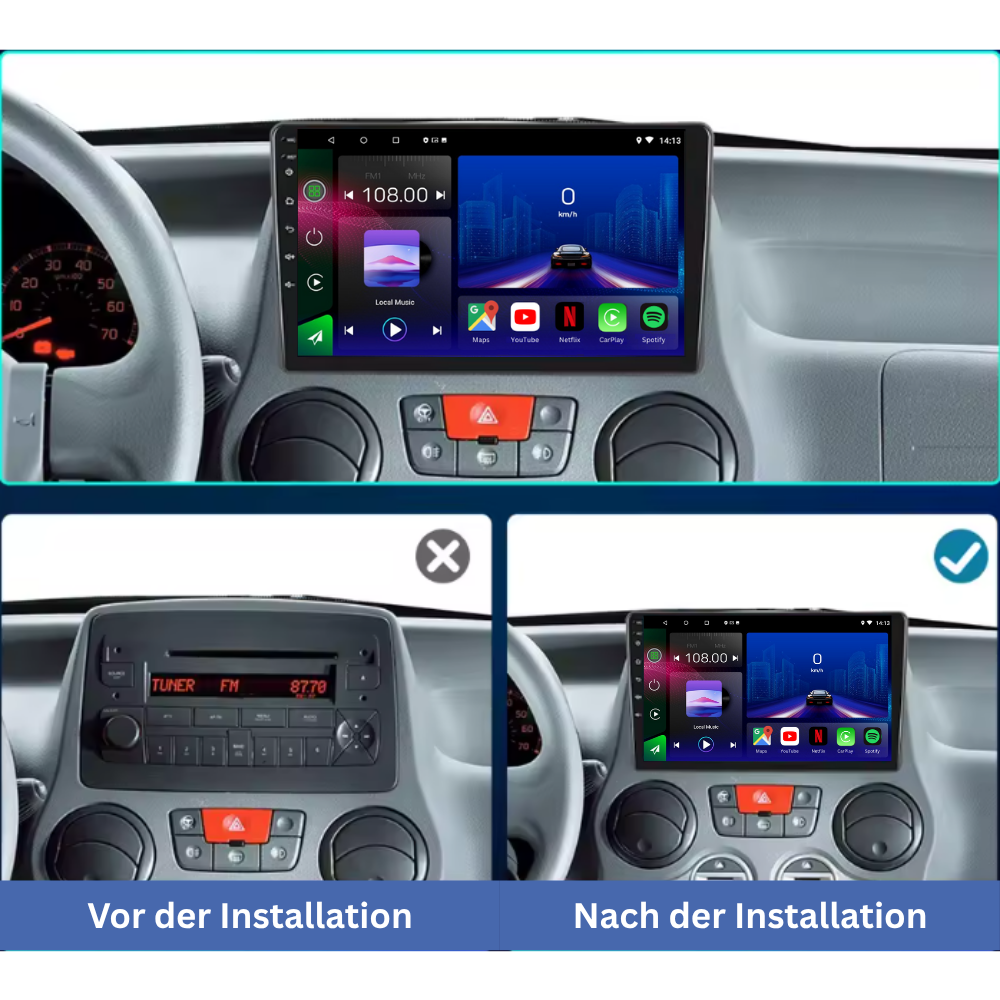 FIAT Panda | 2003-2012 | Android 13 Autoradio | Apple CarPlay | Android Auto - AutoMedia.at