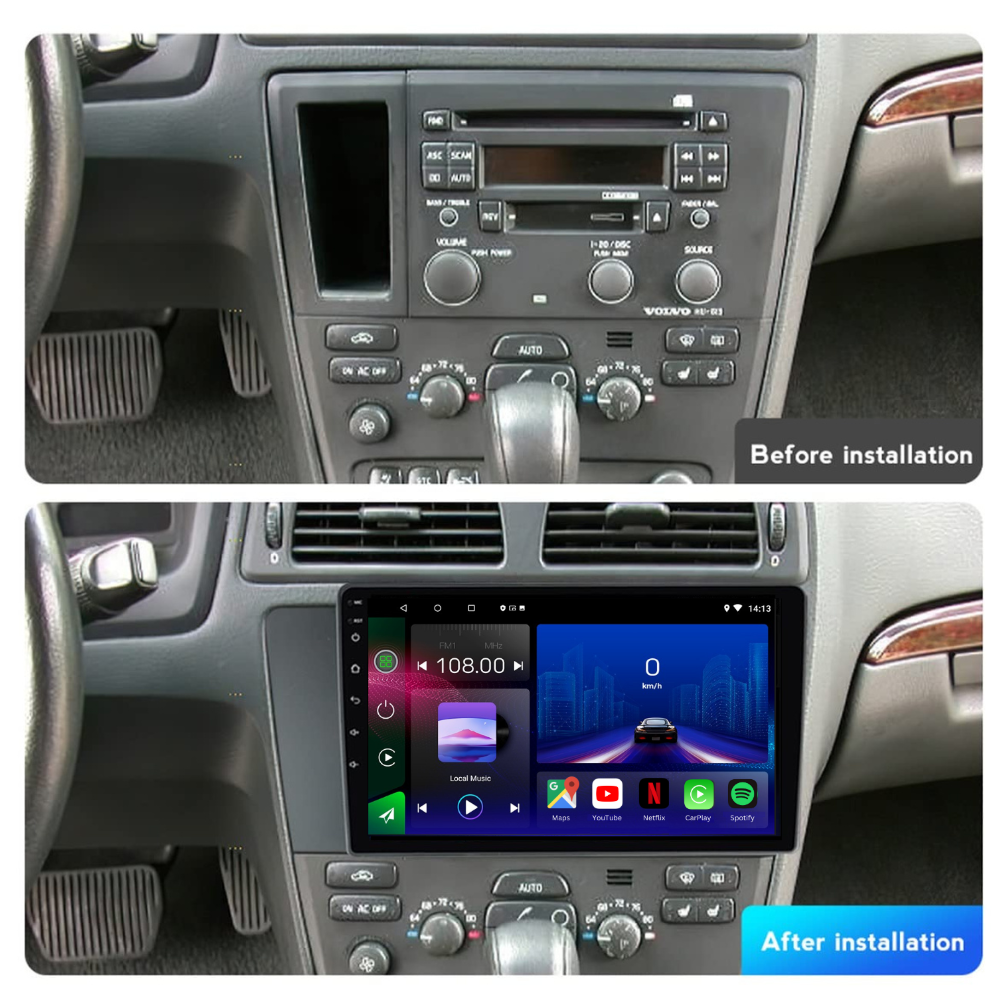 Volvo XC70 | V70 | S60 | 2004-2007 | Android 13 Autoradio | Apple CarPlay | Android Auto - TechVoyage