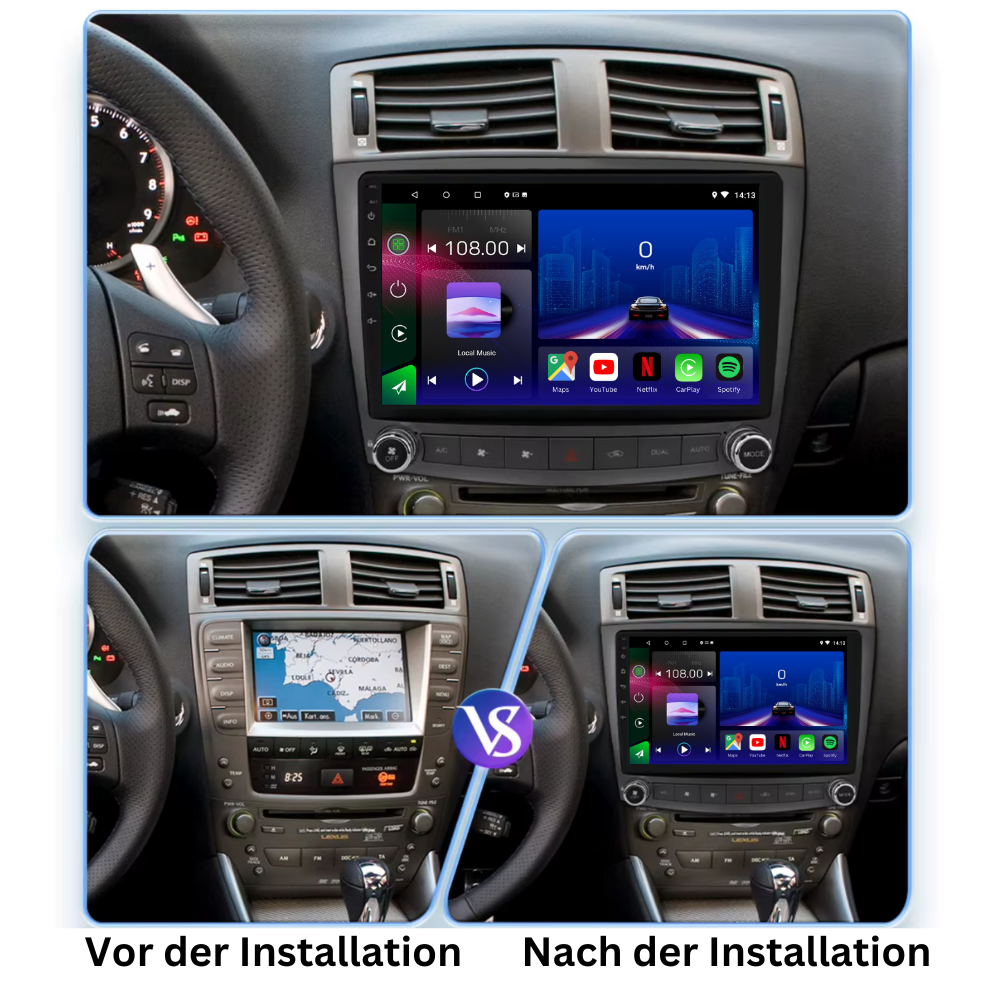 Lexus IS 250 200 300 350 | 2006-2012 | Android 13 Autoradio | Apple CarPlay | Android Auto - AutoMedia.at