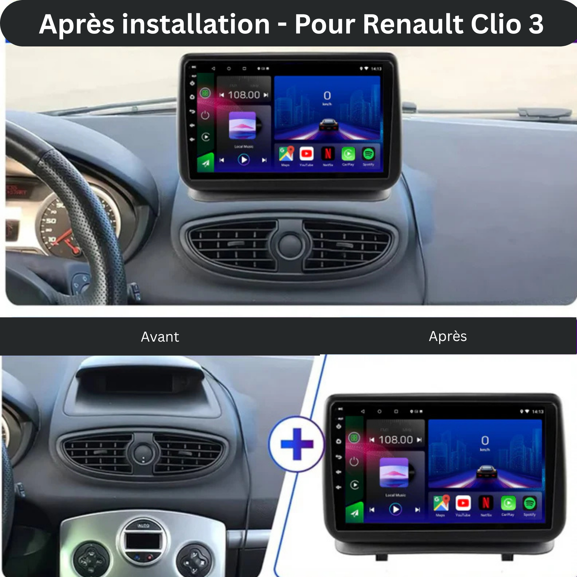 Renault Clio 3 | 2005-2014 | Android 13 Autoradio | Apple CarPlay | Android Auto - AutoMedia.at
