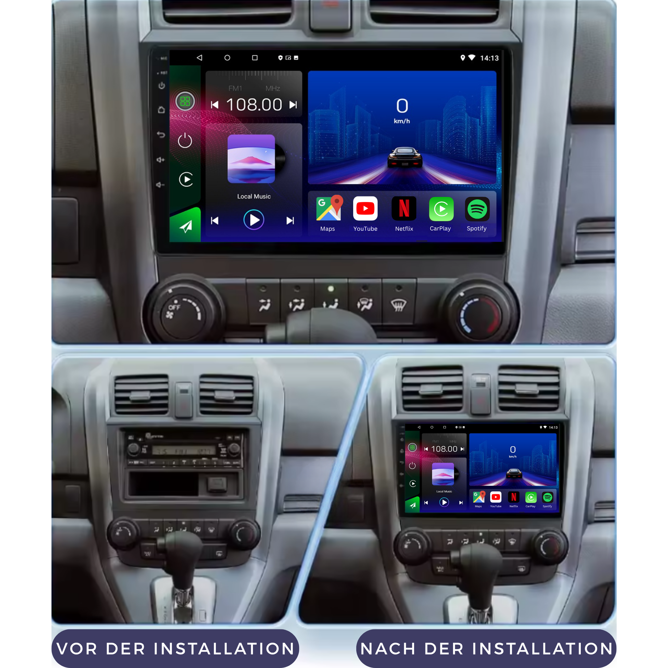 Honda CRV | 2007-2011 | Android 13 Autoradio | Apple CarPlay | Android Auto - AutoMedia.at